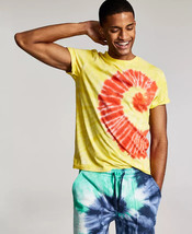 Sun + Stone Men&#39;s Tie-Dyed Spiral T-Shirt in Bright Star Multi-XL - £10.36 GBP