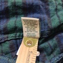 L.L. Bean Men's M Relaxed Fit Full Zip Hoodie Jacket Blue/Green Plaid Flannel image 5