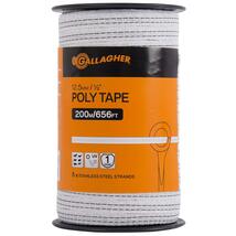 Gallagher Electric Fence Poly Tape | Ultra White 656 Ft Roll | 5 Stainle... - $64.03 CAD