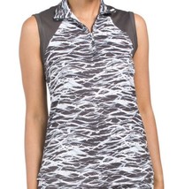 NWT Ladies FRINGE Bermuda Sands Black Gray Sleeveless Golf Shirt S M L &amp; XL - £27.96 GBP