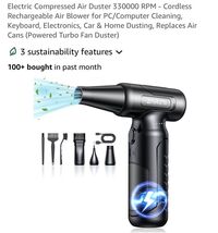 Electric Air Duster - 33,0000 RPM Cordless Keyboard Cleaner, Rechargeabl... - €59,70 EUR
