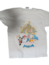 Vtg 90s  White Walt Disney World The Happiest Celebration On Earth T Shirt Large - $15.84