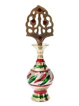 ISLAMIC Vintage Arab Art Golden Kohl Stick Brass Bottle Jar Eyeliner Con... - £21.11 GBP