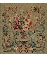 Tapestry Aubusson 3x3 Ecru Wool Hand-Woven - £794.75 GBP
