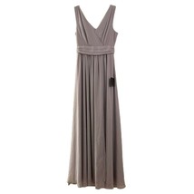 Lulu&#39;s Grey Formal Maxi Dress Women&#39;s Size Small NEW Chiffon Sleeveless - £43.24 GBP