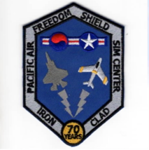 4.4&quot; AIR FORCE PACIFIC AIR FREEDOM SHIELD 70 YEARS EMBROIDERED PATCH - £31.49 GBP