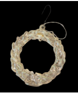 Wreath Christmas Ornament Clear Plastic Molded Raised 2.75&quot; - €13,30 EUR