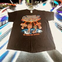 Vtg Six Flags DC Comics Worlds Greatest Roller Coasters Graphic Tshirt B... - $45.87