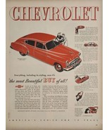 1949 Print Ad Chevrolet Fleetline Deluxe 4-Door Sedan Red Chevy Car Detr... - £16.76 GBP