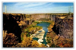 Hansen River Suspension Bridge Snake River Idaho ID UNP Chrome Postcard S13 - £3.05 GBP