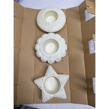 Partylite Sea Drifters P7103 4inch Bisque Shell Votive Candle Holders - $21.95