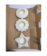 Partylite Sea Drifters P7103 4inch Bisque Shell Votive Candle Holders - $409.56 MXN
