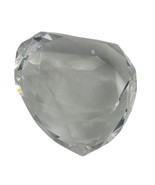 Vintage Beautiful Crystal Heart Paper Weight 3&#39;x3&quot; Collectors 9.5oz Clea... - $268.30 MXN