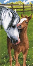 Vervaco Counted Cross Stitch Kit 8&quot;X16&quot; Horse &amp; Foal on Aida  - £38.09 GBP