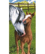 Vervaco Counted Cross Stitch Kit 8&quot;X16&quot; Horse &amp; Foal on Aida  - $65.24 CAD