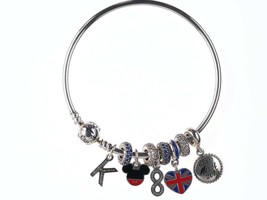 Pandora Charm Bracelet with Mickey mouse, Great Britain, and Class of 2015 - £110.97 GBP