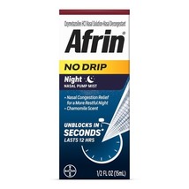 2 PACK Afrin No Drip Night Pump Nasal Mist - *01/2026*Fast and Powerful ... - €14,34 EUR