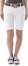 WallFlower Juniors Belted Bermuda Denim Shorts in Ever Size:5 - $19.40