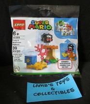 Super Mario Lego Fuzzy &amp; Mushroom Platform building bricks 39 piece poly... - $23.26