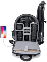 DSLR Bag with USB Charging Port Rain Cover, Camera Backpack Professiona - $39.48
