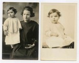 Beautiful Young Girl + Same Girl &amp; Her Mother Real Photo Postcards - £17.13 GBP