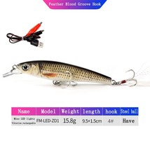 LED Mini Minnow Jerk Bait Twiching Electric Fishing Lures For Pike Wobblers B Sw - £66.49 GBP