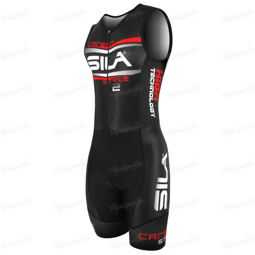 Sporting Sila Men Sleeveless Summer Cycling  trisuit Triathlon Speed Skinsuit Ma - £70.25 GBP