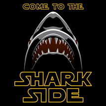 Shark Side Sweatshirt S M L XL 2XL Unisex Humor NEW Black NWT Cotton NEW - $29.29