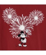 Disney X American Eagle Mens Shirt Size M Red Mickey Mouse Fireworks Gra... - £19.58 GBP