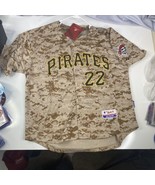 Majestic Cool Base Men&#39;s 2XL 54 Pirates Andrew McCutchen Camo Jersey But... - £104.51 GBP