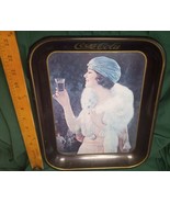 Vintage Metal Coca-Cola Serving Tray with Woman ~ Circa 1970&#39;s - $4.50