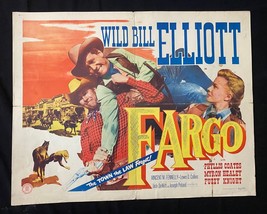 Fargo Original Half Sheet Poster 1952 Wild Bill Elliott - £102.03 GBP