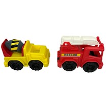 Toy Construction Mixer &amp; Fire Truck Vehicles Set For Kids - $177.07 MXN