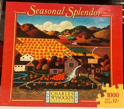 Charles Wysocki 1000 Piece Jigsaw Puzzle Pumpkin Spyce Grove  Seasonal Splendor - £147.10 GBP