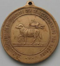 1891 Hamburg Herberge Token Medal Butchers Guild INNUNGS-HAUSE Slaughterhouse - £268.46 GBP