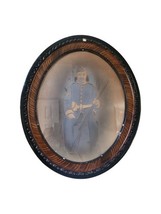 Antique Charcoal Portrait Soldier Sitting Oval Framed, Canadian, Civil W... - $198.00