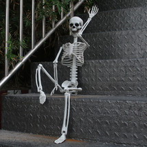 Life Size 3Ft Posable Halloween Human Skeleton Decor Indoor/Outdoor Horror Prop - £38.59 GBP
