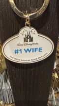 Walt Disney World Cast Member Badge Keychain #1 Wife NEW