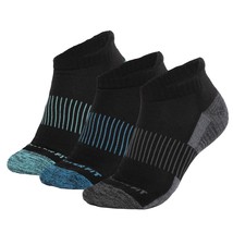 Copper Fit Unisex No Show Sport Socks, Black, Large-X-Large, 3 Pair - $27.99