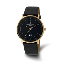 Mens Charles Hubert IP-plated Stainless Steel Black Dial Watch - $176.38