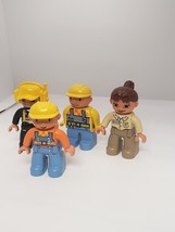 Duplo Lego Figure Lot Of 4 Zoo Keeper Workers Kids D203 - £6.99 GBP