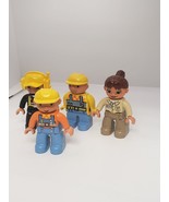 Duplo Lego Figure Lot Of 4 Zoo Keeper Workers Kids D203 - £6.97 GBP