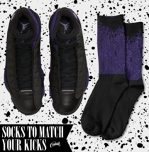 ELE Socks for J1 13 Court Purple Varsity Low Mid High Dunk 95 Vandal Shirt 1 - £16.50 GBP