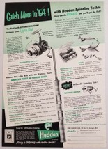 1954 Print Ad Heddon Fishing Reels &amp; Lures 4 Models Dowagiac,MI - $12.27