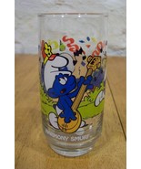 VINTAGE 1982 Smurfs HARMONY SMURF Collector&#39;s GLASS CUP - $22.41 CAD