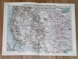 1932 Original Vintage Map Of Western Usa California / Indian Reservations - £13.39 GBP