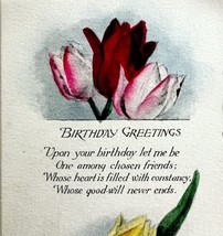 Birthday Greeting Postcard 1910s Fredrickson Litho Watercolor Chicago PCBG3D - £11.73 GBP