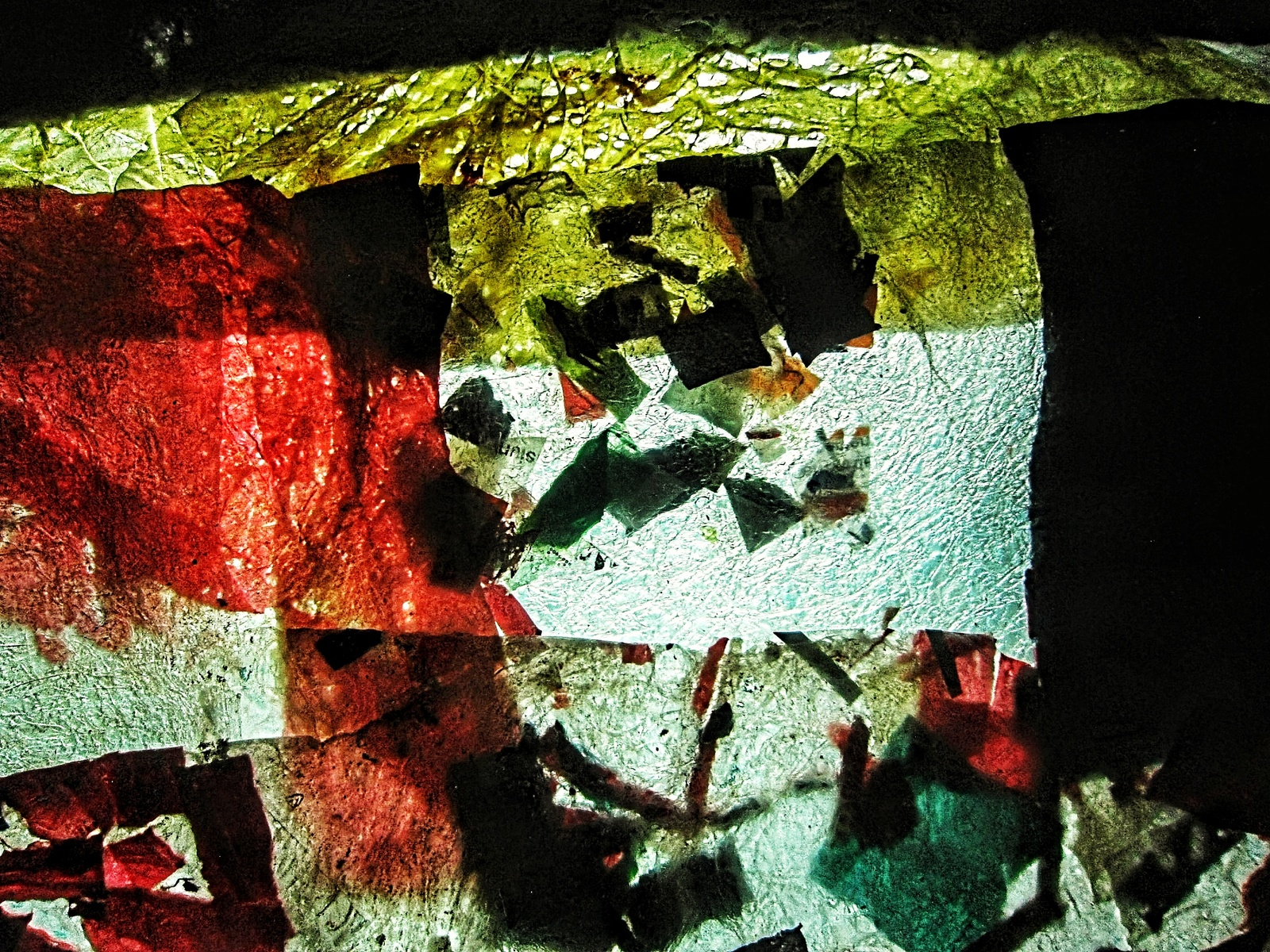 Unique collage abstract photo stock,Recycled plastic art,Red abstract wallpaper Item image 2