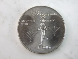 1975 $5 Canadian &#39;76 Montreal Summer Olympics Coin 24.3g E263 - £27.59 GBP