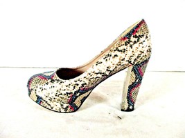 Sole Diva Snake Print Platform Pumps Heels Shoes Women&#39;s 7 3E (SW36) - £18.88 GBP